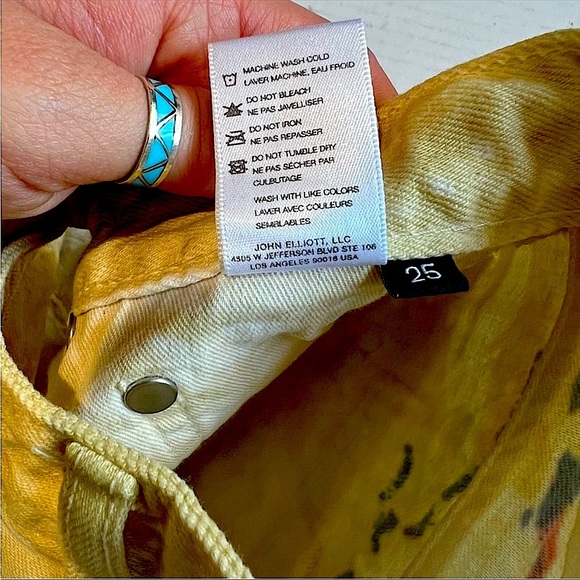 JOHN Elliot Brady Japanese denim shorts 25w Confetti color pattern dye N… - Picture 4 of 16